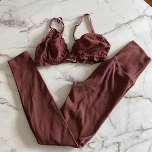 Aerie lounge set. Leggings and bralette.